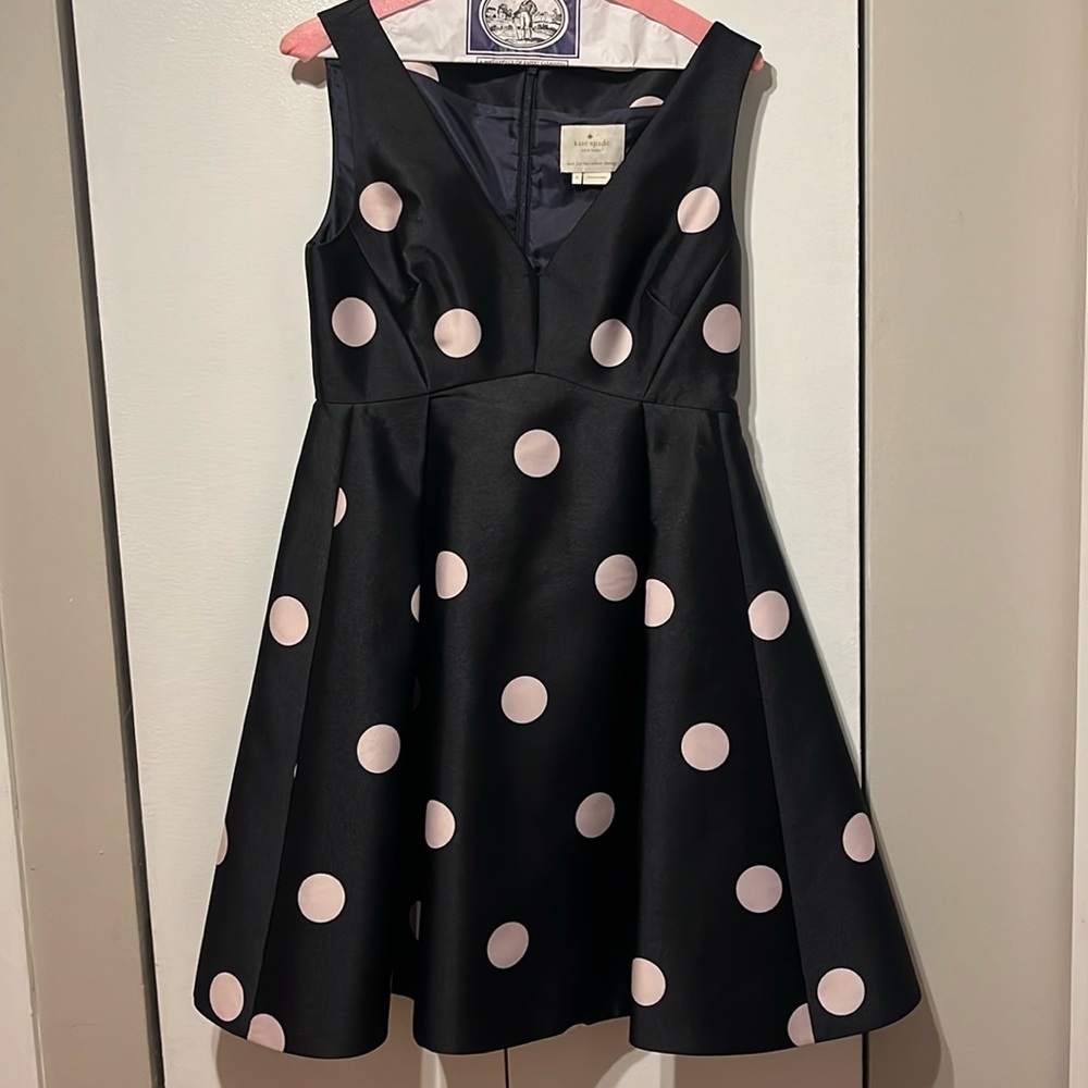 Kate spade spotlight flare polka dot dress